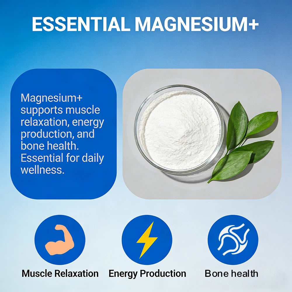Magnesium 800mg Vitamin D3 Capsules, High Absorption, Supports Sleep, Muscle Recovery, Bone, Heart & Immune Health for Men Women Healthy supplements