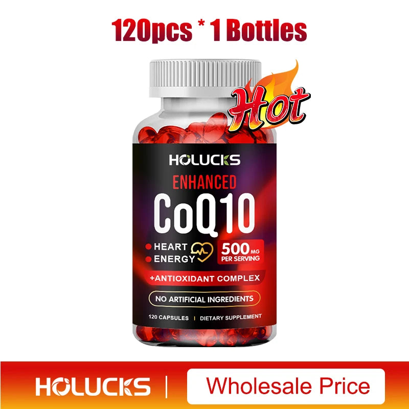 CoQ10 Supplement, Antioxidant for Cardiovascular & Heart Health, Immune Energy & Vitality Support, Super Absorption, Non-GMO Healthy supplements
