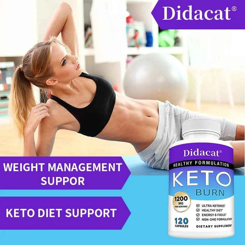 Advanced Keto Supplement - Ketogenic Fat Burner, Suppress Appetite and Support Weight Management, 120 Capsules for Men Women