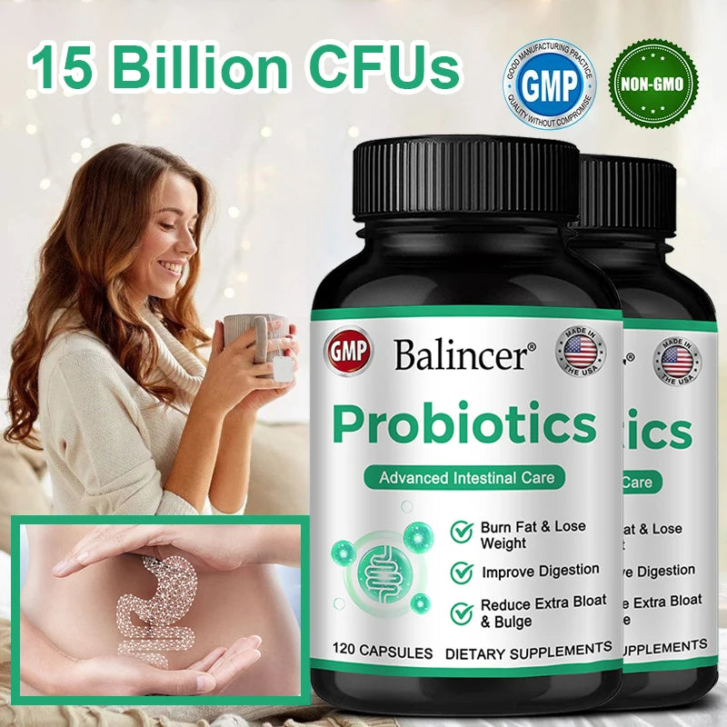 Lactobacillus Probiotic Supplement - Helps Burn Fat Metabolism & Promotes Nutrient Digestion and Gut Health for Adult Men&Women Healthy supplements