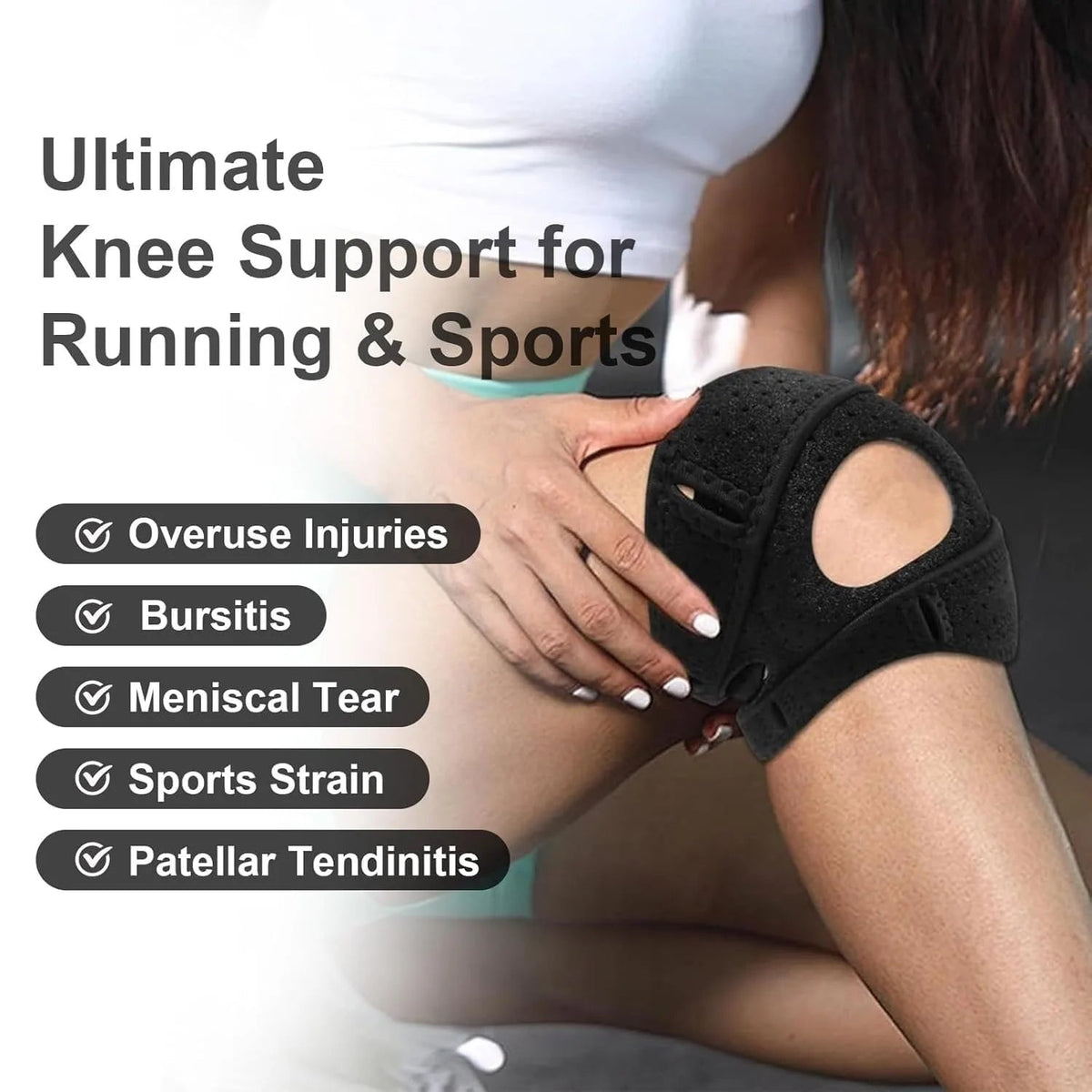 Breathable Patella Knee Band Sports Knee Support Brace Joint Protection Patella Strap For Men Women Running Fitness Healthy supplements