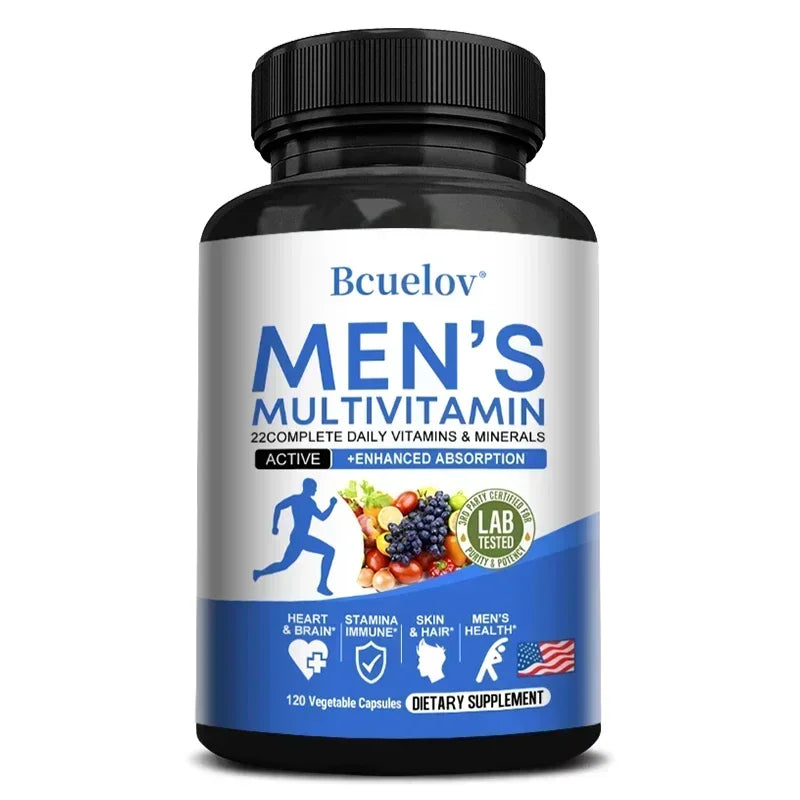 Men's Daily Multivitamin – 22 Vitamins & Minerals, Vegan Dietary Supplement for Energy Immunity Digestion Skin & Overall Health Healthy supplements