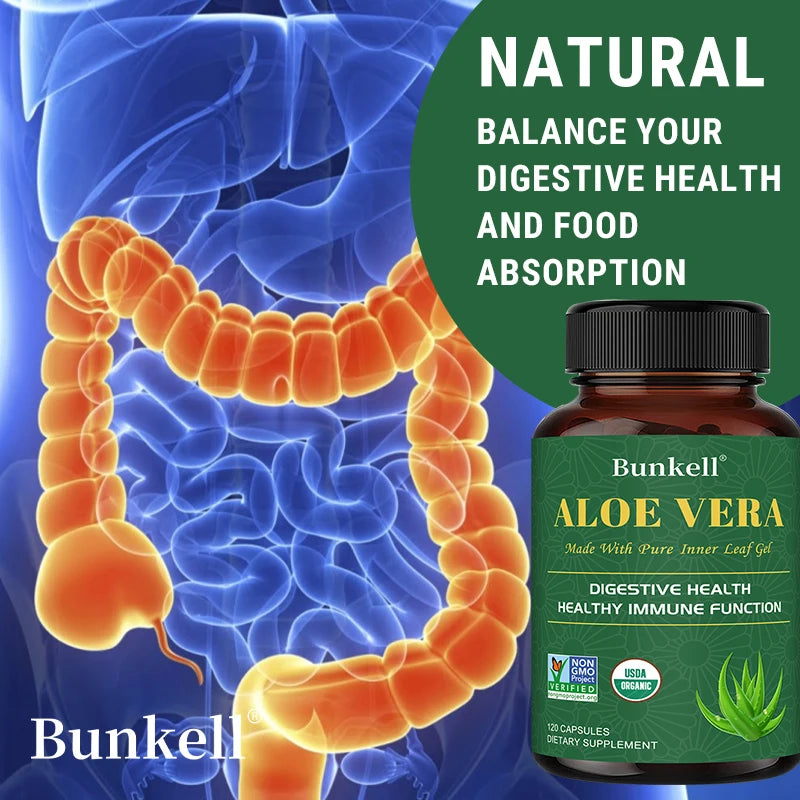 Aloe Vera Supplement - Made with Organic Aloe Vera, Support Digestion, Skin and Joint Health for Men and Women Healthy supplements