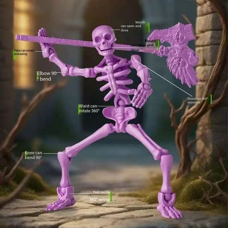 3D Skeleton Model Assembly Toy Multi Joint Mobile Skull and Bone Puppet Decoration Action Figures Anime Gifts Games Toys Healthy supplements