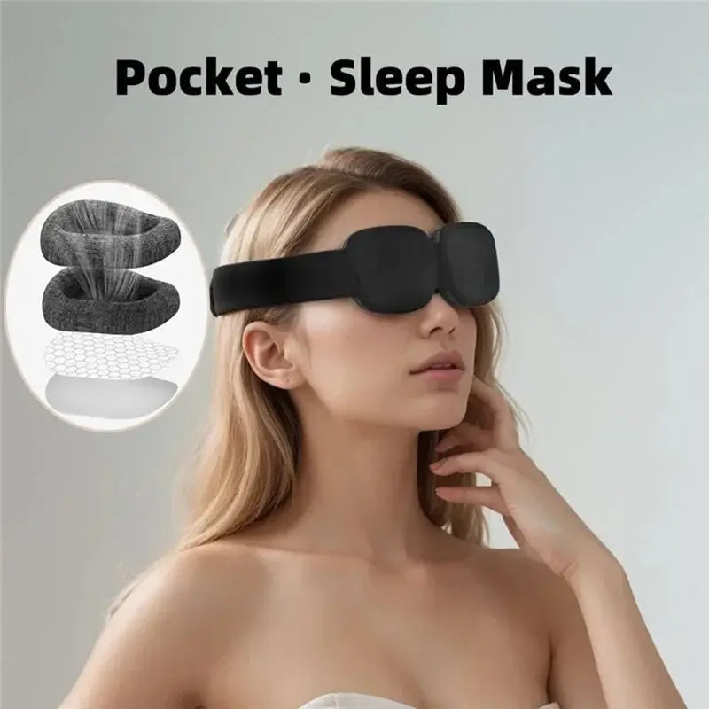 3D Sleeping Eye Mask Block Out Light Sleep Mask For Eye Shade Blindfold Sleeping Aid Mask Eyepatch Adjustable Healthy supplements