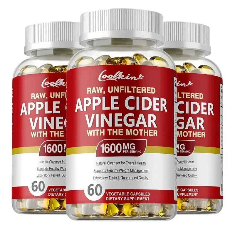 Apple Cider Vinegar Capsules - Supplement B Vitamins, Weight Management, Detox, Relieve Bloating and Constipation, Fat BurnerSup