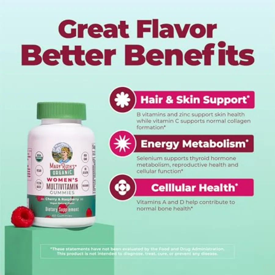 Multivitamin Gummies for Women Ages 14+ Immune Support Hair and Skin Health Reproductive Health Vitamin A C D E B6 B12 Biotin Z Healthy supplements