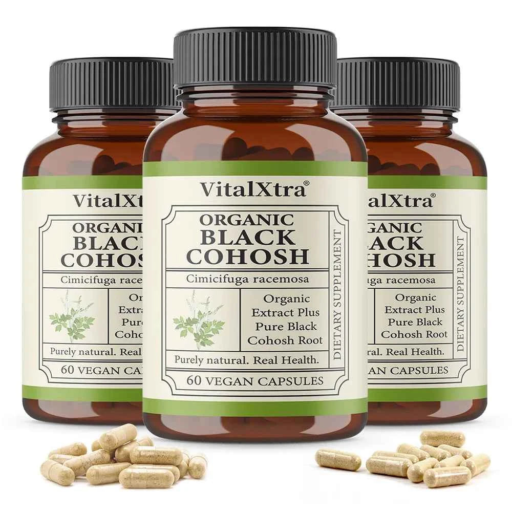Black Cohosh Supplement, Female Herbal Support, Relieves Menopausal Hot Flashes and Night Sweats, and Improves Sleep Quality