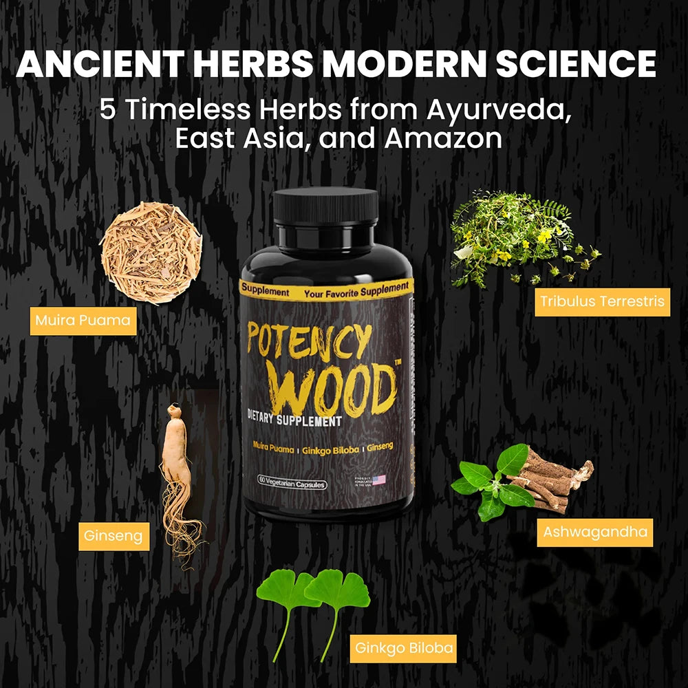 Ginseng Ashwagandha Gingko Tribulus, Herbal Supplements 60 Capsules, Adaptogen Energy Stamina lmmune Antioxidants Gut Health Healthy supplements