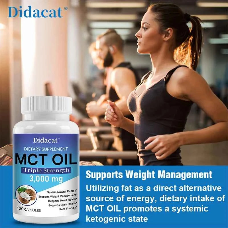 MCT Oil Dietary Supplement, Help Weight Management, Supports Energy, Ketogenesis and Brain Health, Ketogenic Friendly