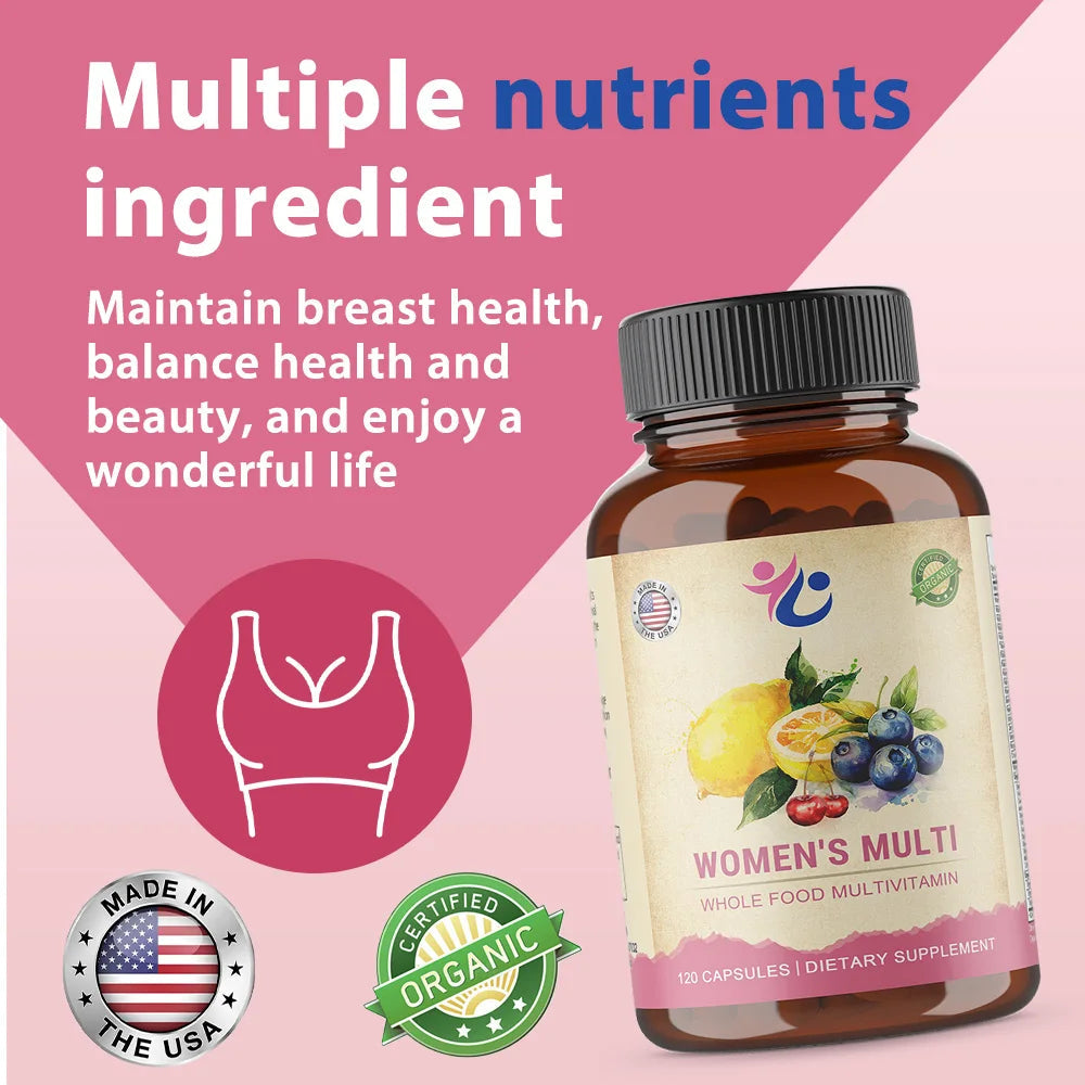 Women’s Multivitamin Capsules with Vitamin A C D E K & Full B Complex, Supports Immunity, Bone, Heart, Skin, Hair & Nails Health Healthy supplements