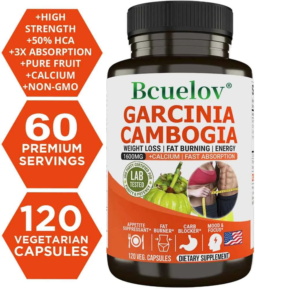 Bcuelov Garcinia Cambogia Capsule for Women & Men Fat Burning, Intestinal Cleansing, weight Management Supplement, NON-GMO