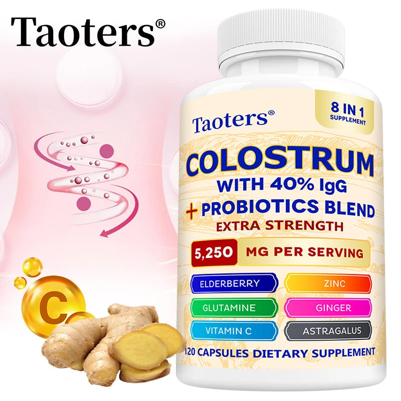 Colostrum Supplement, Contains 40% IgG + Probiotic Mixture, Support Gut, Muscle & Immune Health, Boost Immunity, for Men & Women Healthy supplements