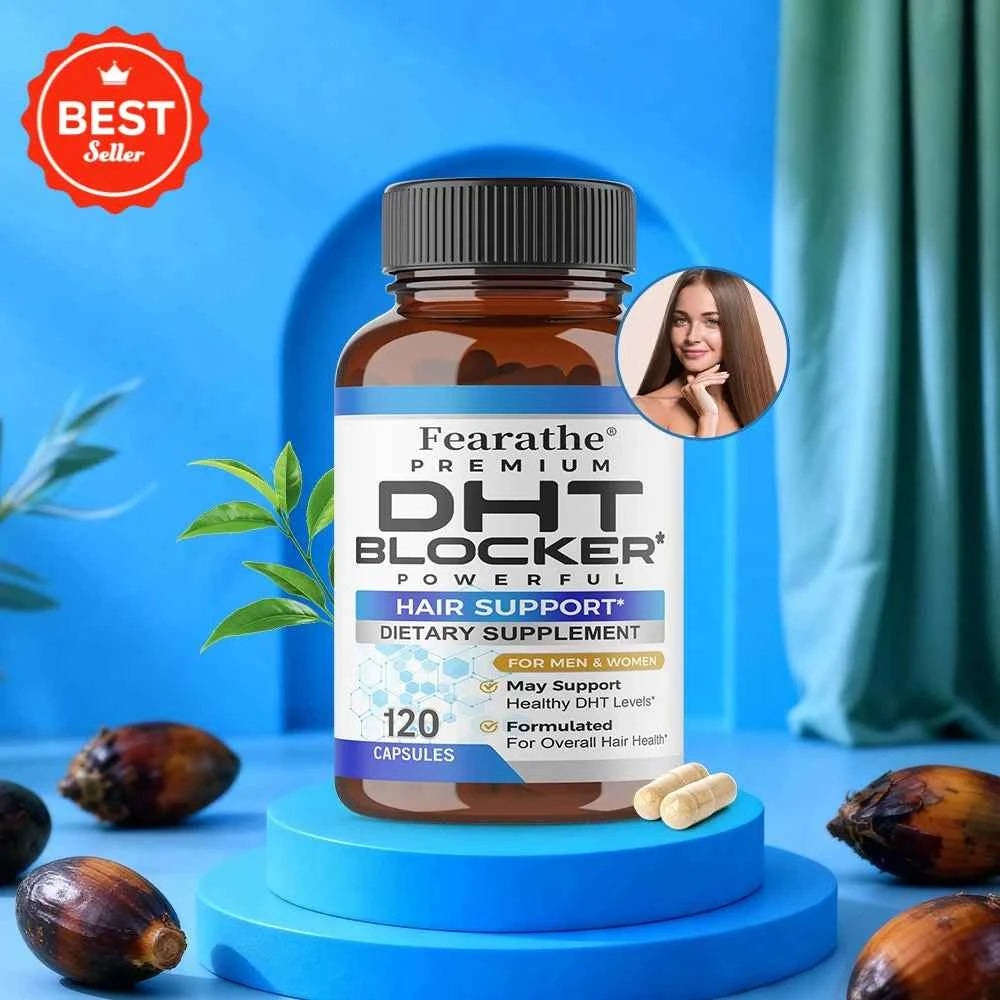 DHT Blocker Capsules Containing Biotin Saw Palm Hair Growth Thicker and Longer Male and Female Supplements