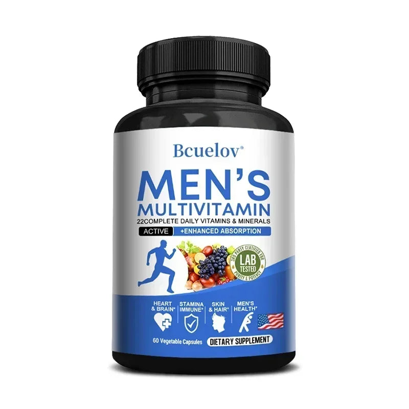 Men's Daily Multivitamin – 22 Vitamins & Minerals, Vegan Dietary Supplement for Energy Immunity Digestion Skin & Overall Health Healthy supplements
