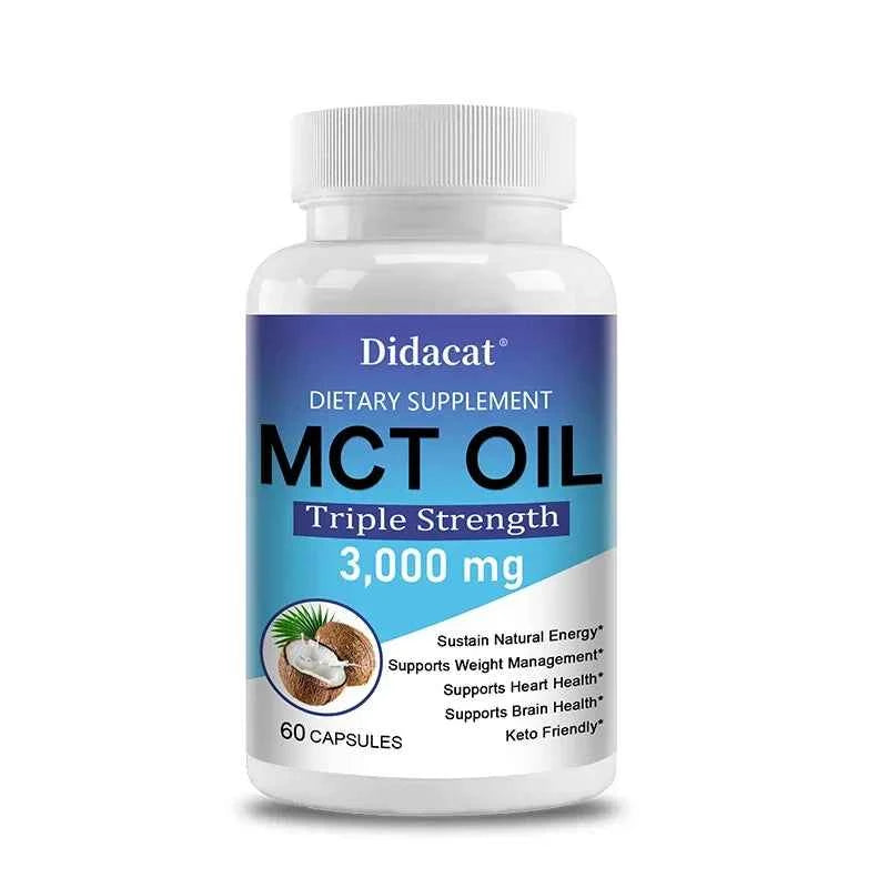 MCT Oil Dietary Supplement, Help Weight Management, Supports Energy, Ketogenesis and Brain Health, Ketogenic Friendly