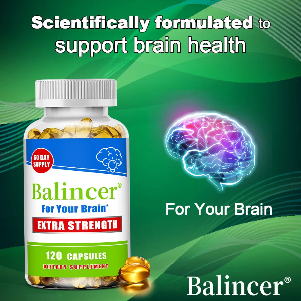 Vitamin D Capsules, Natural Brain Health Supplement, Support Cognitive Function, Memory, Concentration, Immune & Muscle Wellness Healthy supplements