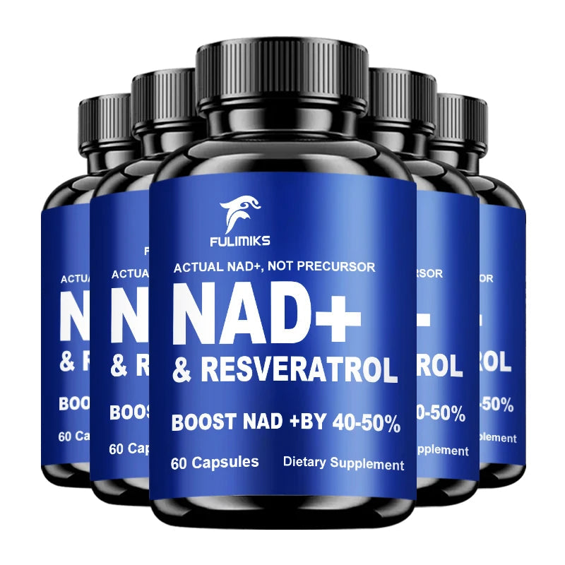 Premium NAD+ Supplement, with Pure NAD+ & Trans-Resveratrol,Vitamin, Support Cellular, Skin, Hair & Nail Health, Immune, sleep Healthy supplements