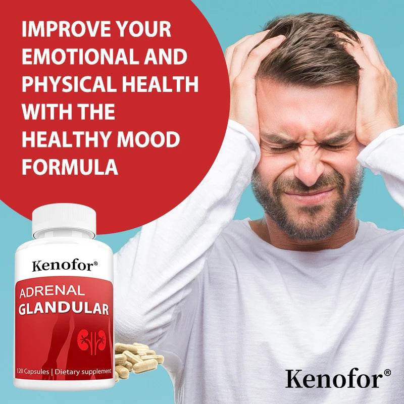 Adrenal Support Supplements, Supports Cortisol Health & Energy Levels, Stress Relief & Immune System, 120 Capsules, Non-GMO Healthy supplements