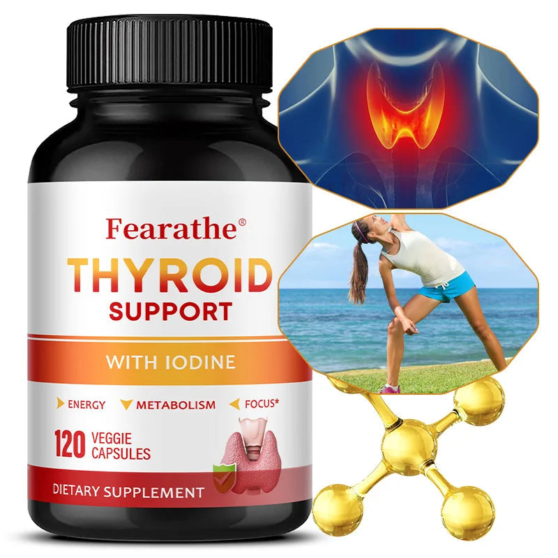 Thyroid Support with Iodine, Improve Your Energy & Mood - Metabolism Booster Thyroid Health Supplement for Women and For Men Healthy supplements