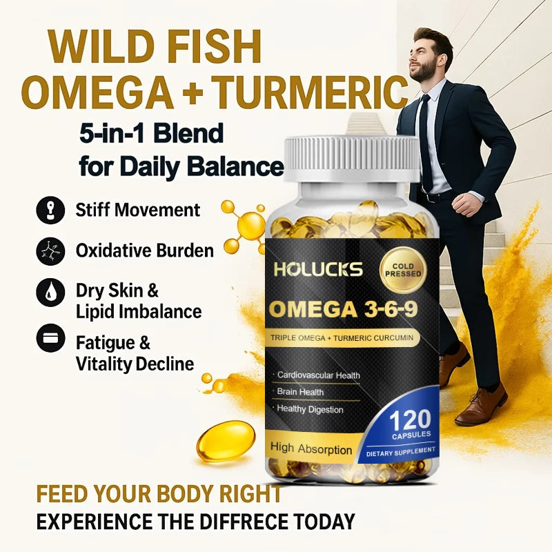 Buy 1 Get 1 Free! Omega 3-6-9 Supplement, Supports Heart & Brain Health, Skin Vitality, Immune Function & Daily Body Balance Healthy supplements