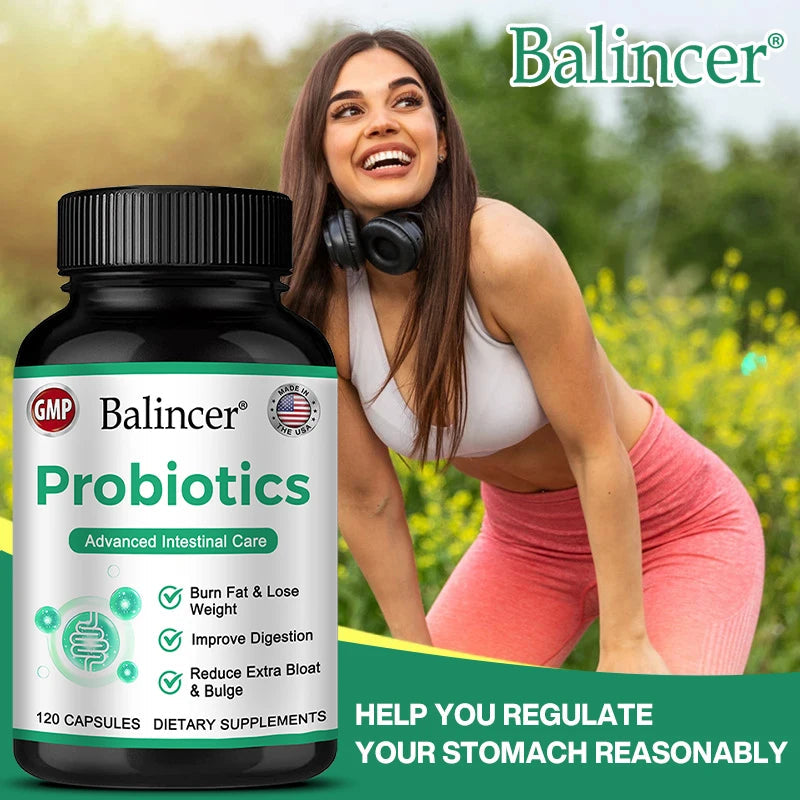 Lactobacillus Probiotic Supplement - Helps Burn Fat Metabolism & Promotes Nutrient Digestion and Gut Health for Adult Men&Women Healthy supplements