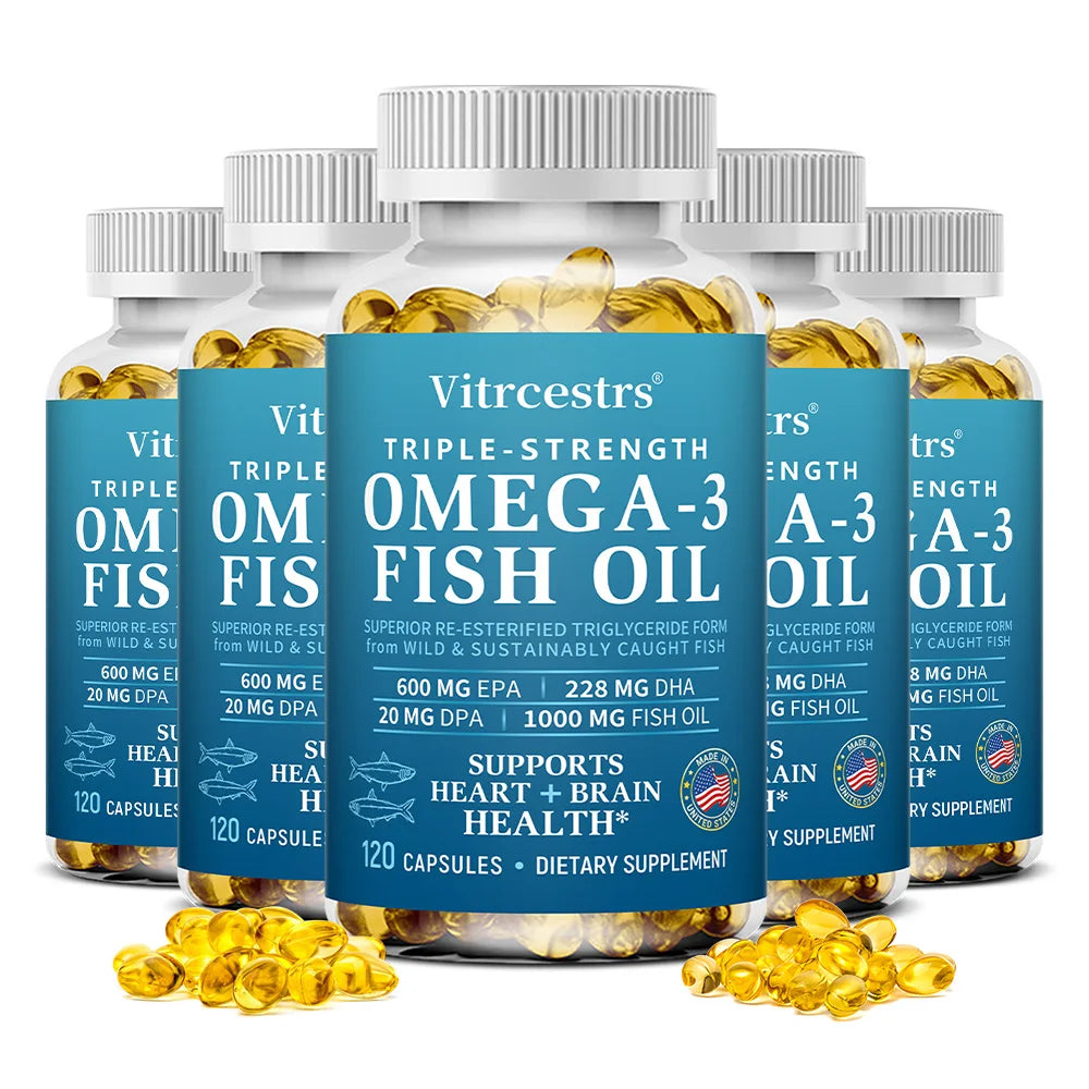 Omega 3 Fish Oil Supplement - Boosts Immunity and Promotes Joint, Eye and Skin Health, Beneficial for Brain and Heart Health Healthy supplements