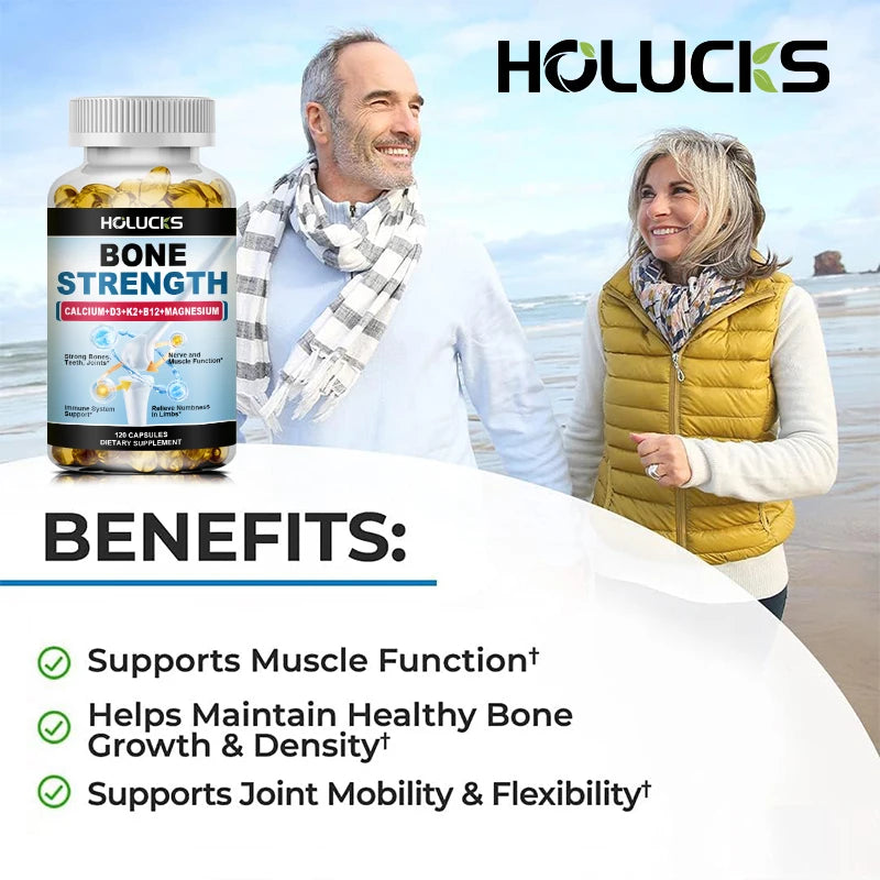 Calcium & Magnesium Supplement with Vitamin D3 K2, Supports Bone Density, Muscle Function, Joint Flexibility & Long-Term Health Healthy supplements