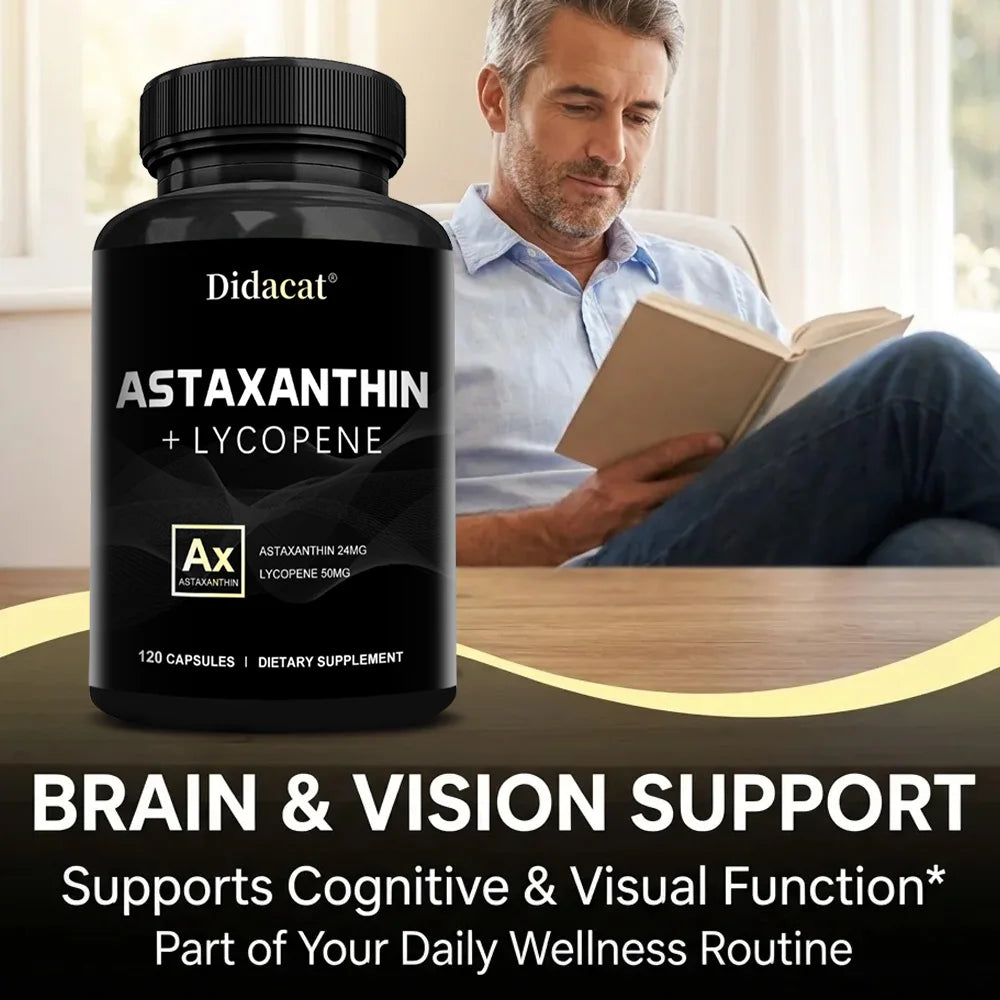 Astaxanthin Supplement for Men and Women | From Haematococcus Pluvialis Microalgae for Eye & Skin Health Support Healthy supplements