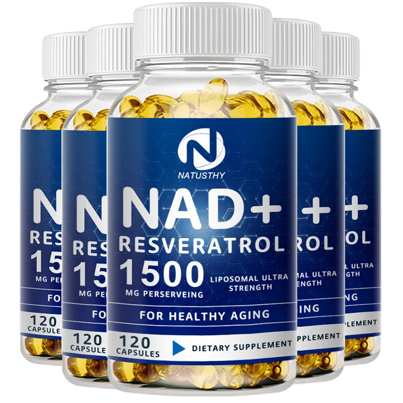 NAD Capsules Supplements - With Trans-Resveratrol, Natural Energy, Anti-aging & Cellular Health, Strengthens The Immune System Healthy supplements
