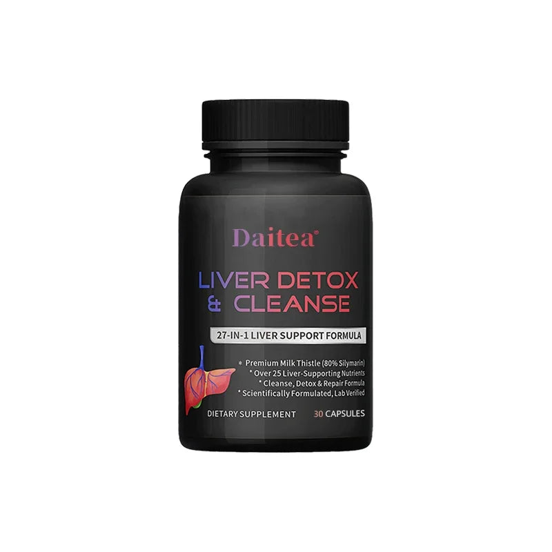 Liver Cleanse Detox Health Supplement With Milk Thistle Supports Healthy Liver Function Men & Women 30/60/120 Capsules Healthy supplements