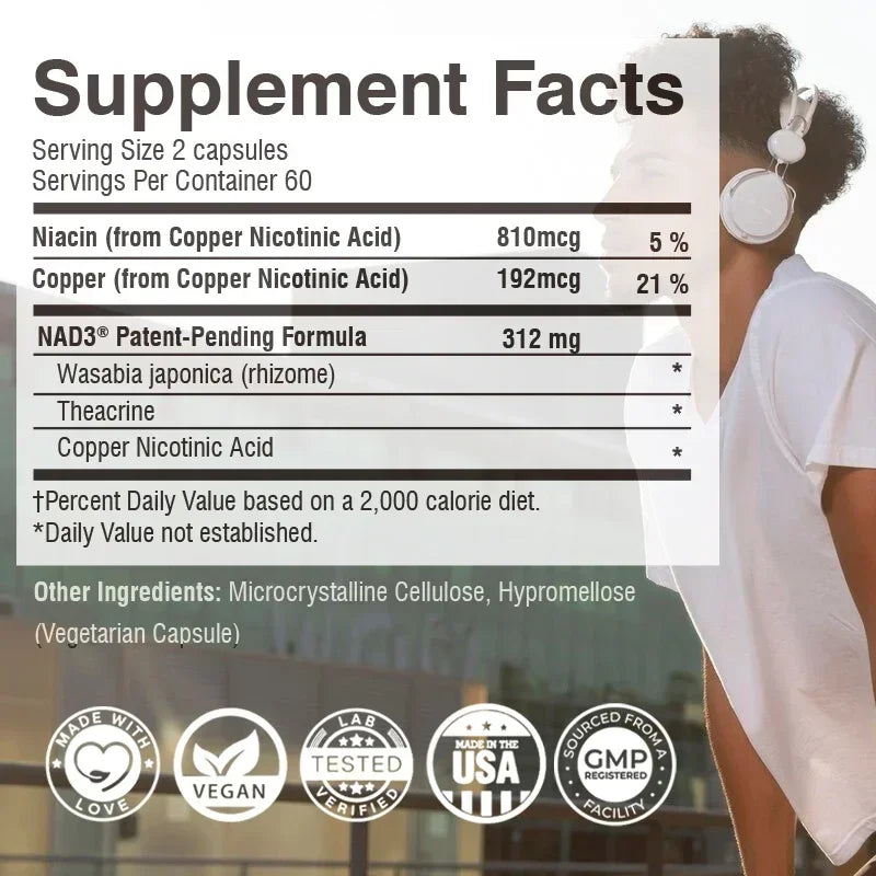 NAD Capsules - Natural Energy Supplement, Anti-aging, Promotes Cell Health and Enhances ImmunitySupplements Healthy supplements
