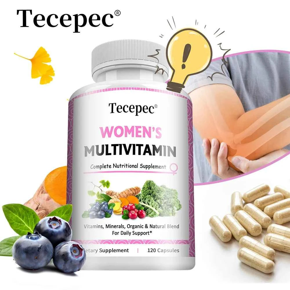 Women's Multivitamin Multimineral Capsules - Magnesium Biotin Calcium Selenium, Supports Skin Nails Joint Bone Immune Energy