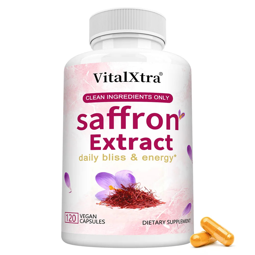 Saffron Extract Capsules Supplements for Women & Men - Premium Saffron Supplements - Mood Support, Improve Eye Health Healthy supplements
