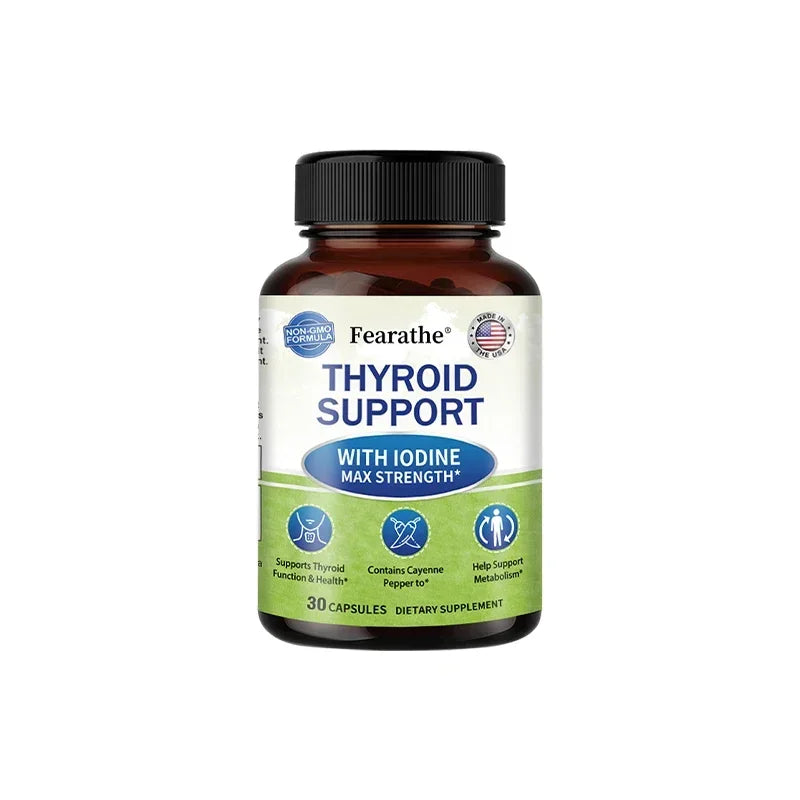 Thyroid Supplement for Men and Women - Thyroid Health, Metabolism, Energy and Focus Formula - 120 Capsules,Non-GMO Healthy supplements