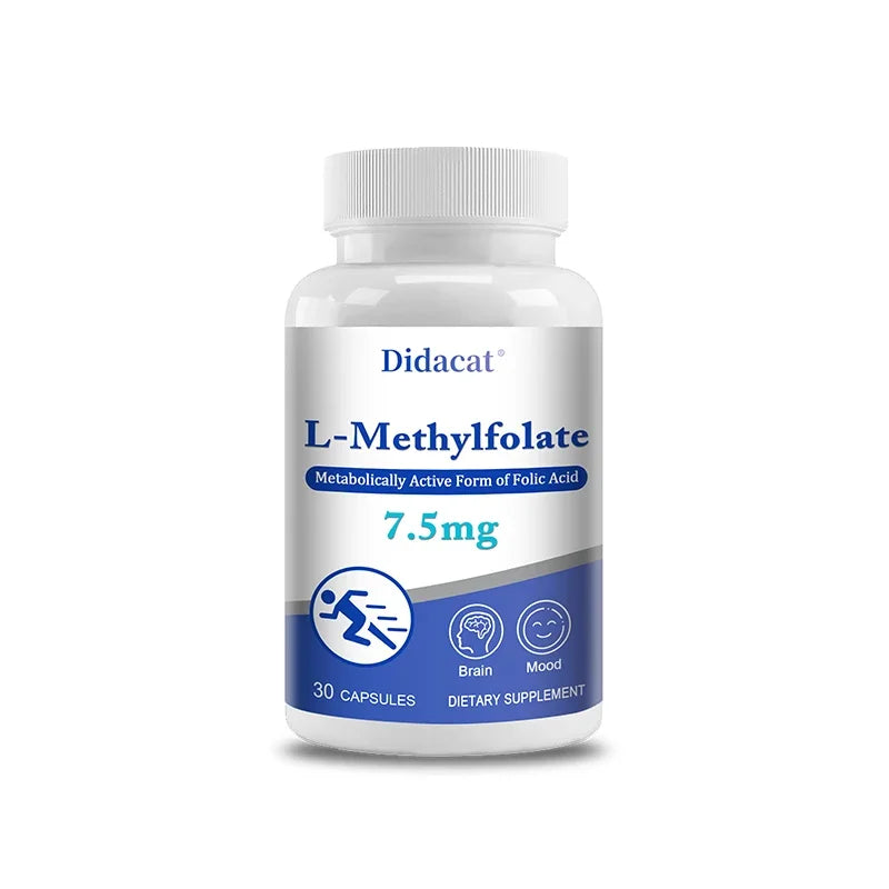 L-Methylfolate 7.5 Mg - L Methyl Folate, Methylfolate Supplement Capsules for Women & Men, Promote Brain Health, Focus, Calm Healthy supplements