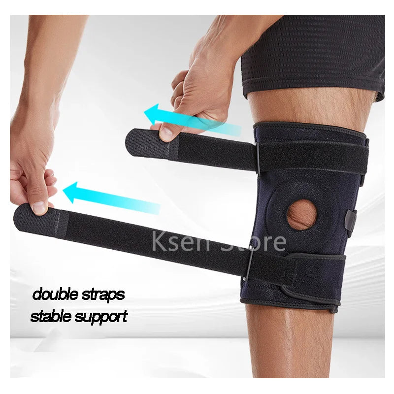 XL-6XL Double Straps Knee Brace with Rubber Washer Spring Support Plus Size, Oversized Meniscus Tear Joint Pain Injury Recovery Healthy supplements