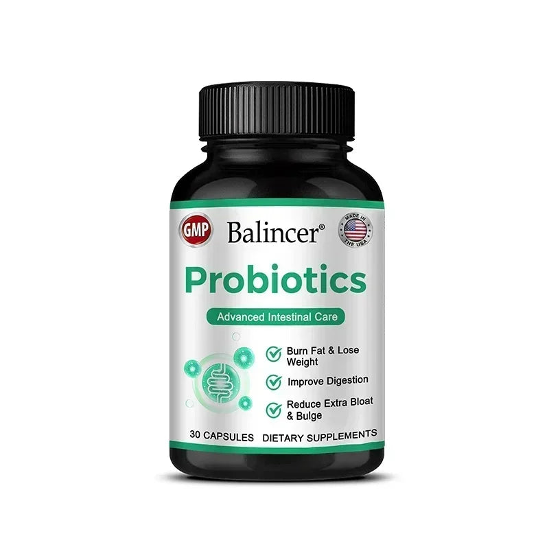Lactobacillus Probiotic Supplement - Helps Burn Fat Metabolism & Promotes Nutrient Digestion and Gut Health for Adult Men&Women Healthy supplements