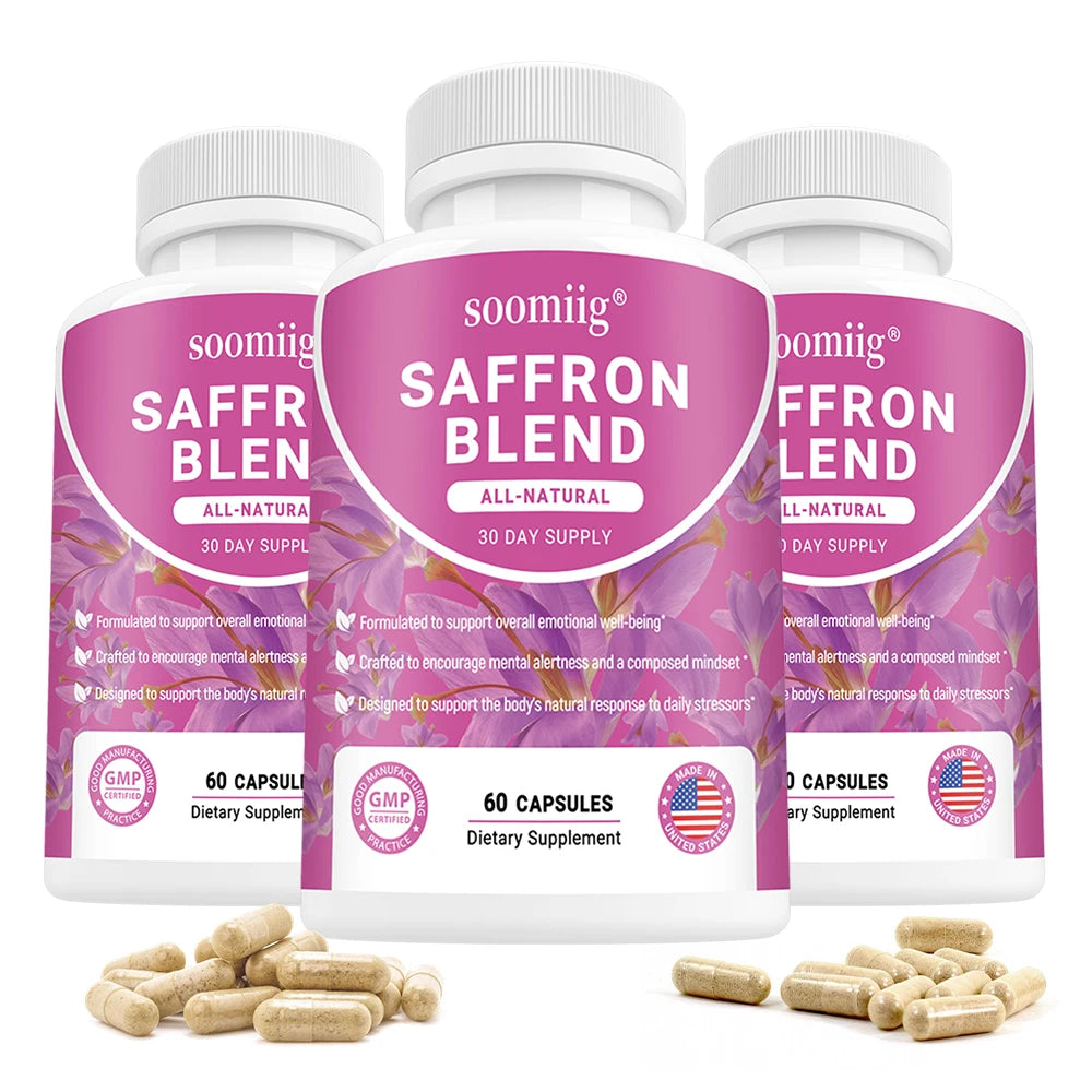 Saffron Supplements Saffron Extract for Mood & Memory, Eye Health - Joint Supplement for Women & Men - 120 Vegan Capsules Healthy supplements
