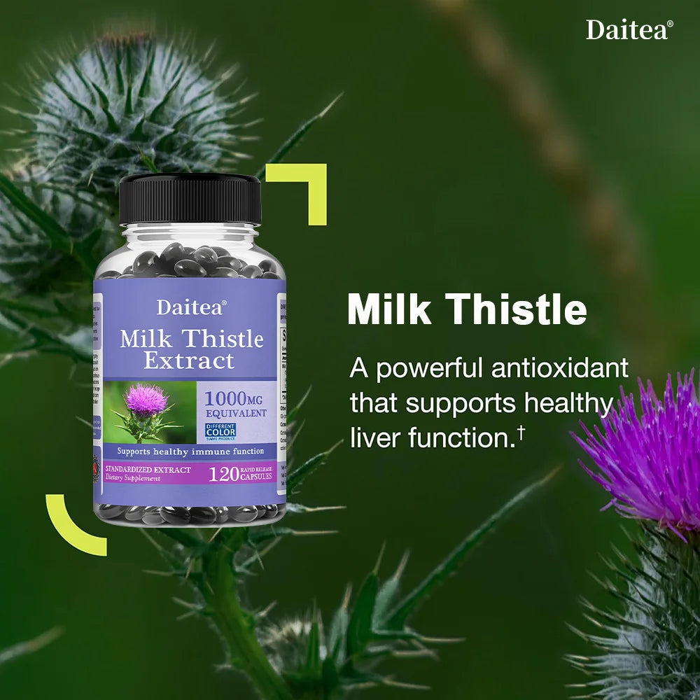 Natural Milk Thistle Supplement - Detoxifying and Cleansing for Men and Women, Liver Health and Supports Liver Function Healthy supplements