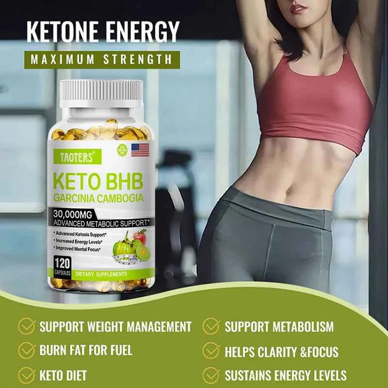 BHB Keto Apple Cider Vinegar Capsules Maintain Body Shape Weight Management Metabolism Detox Dietary Supplement