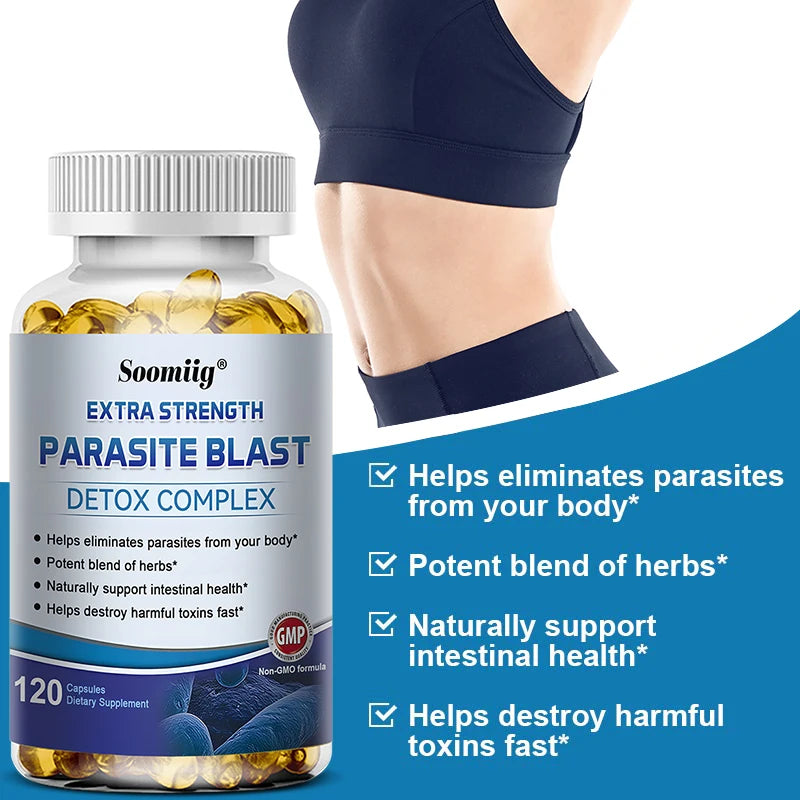 Parasite Detox - Gut Health Supplements - Gut Health - Boosts Immune System -Supports Cleansing and Detoxification, 120 Capsules Healthy supplements