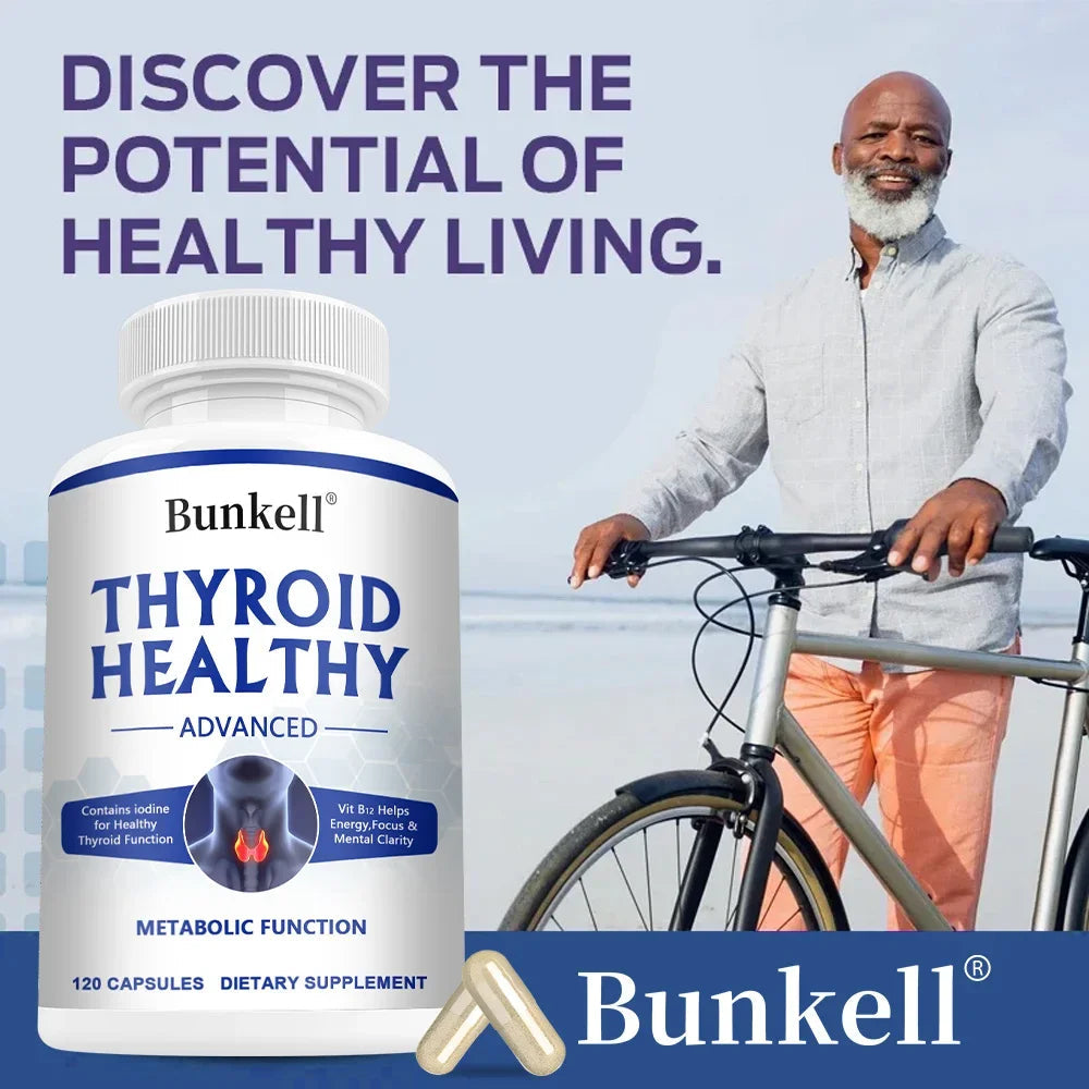 Thyroid Support Supplement for Women and Men, with Iodine, B12 and L-Tyrosine, Supports Hormone Health, Energy and Metabolism Healthy supplements