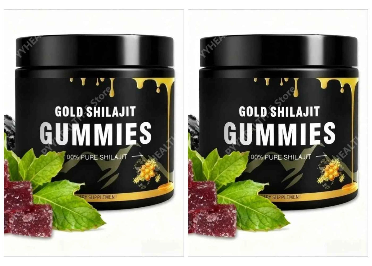Shilajit Gummies Honey Lemon Flavor Himalayan Shilajit No Added Sugar Ashwagandha for Men Women 100% Natural Organic I 30 Gummy