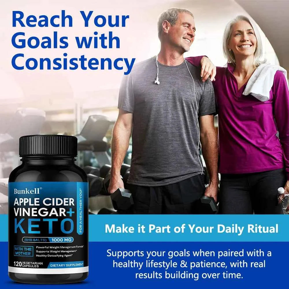 Keto Apple Cider Vinegar Capsules for Weight Management & Digestive Health