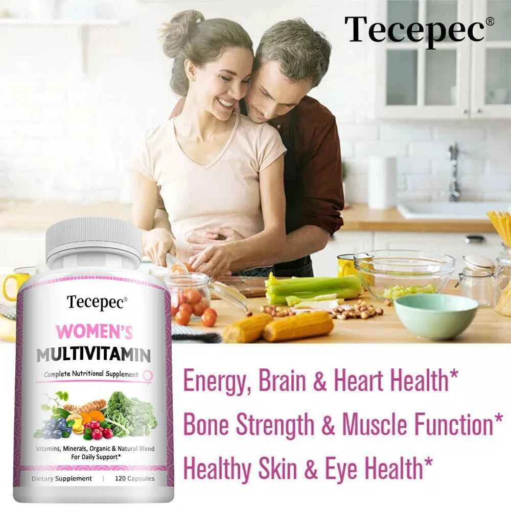 Women's Multivitamin Multimineral Capsules - Magnesium Biotin Calcium Selenium, Supports Skin Nails Joint Bone Immune Energy