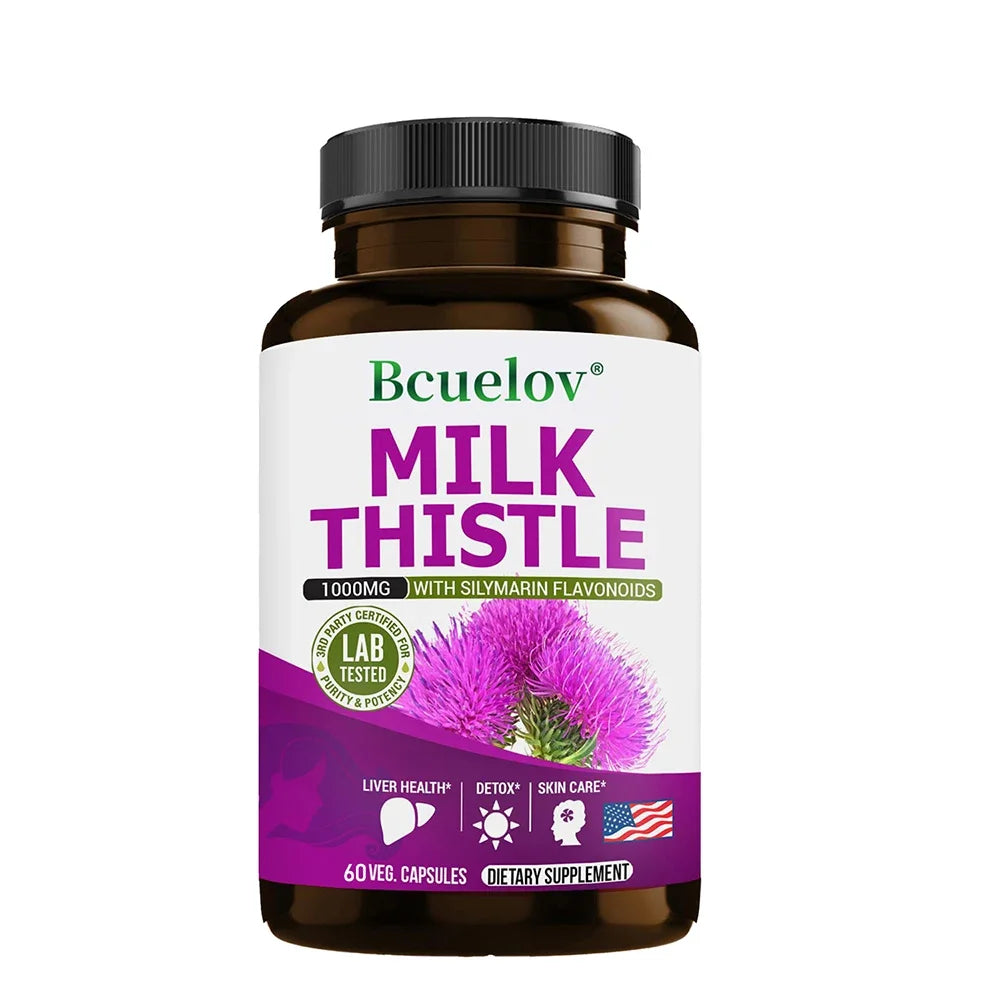 Fatty Liver Cleanse and Liver Detox Supplement with Milk Thistle Extract-for Men and Women, Supports Liver Health, Heart Health Healthy supplements