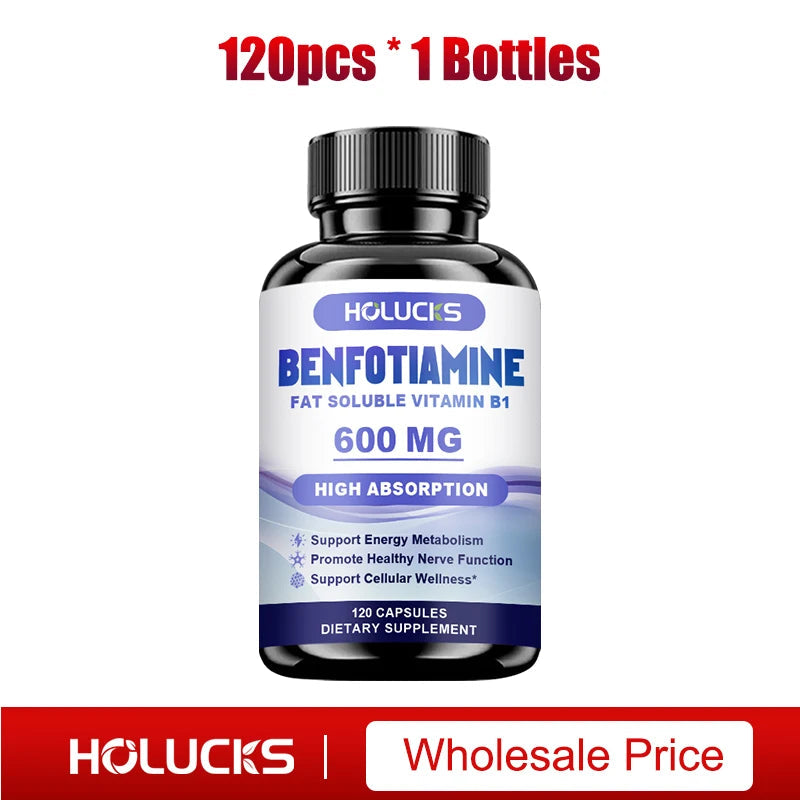 Benfotiamine Capsules, with Fat-Soluble Vitamin B1, Support Nerve Health, Energy Metabolism & Cellular Wellness for Men & Women Healthy supplements