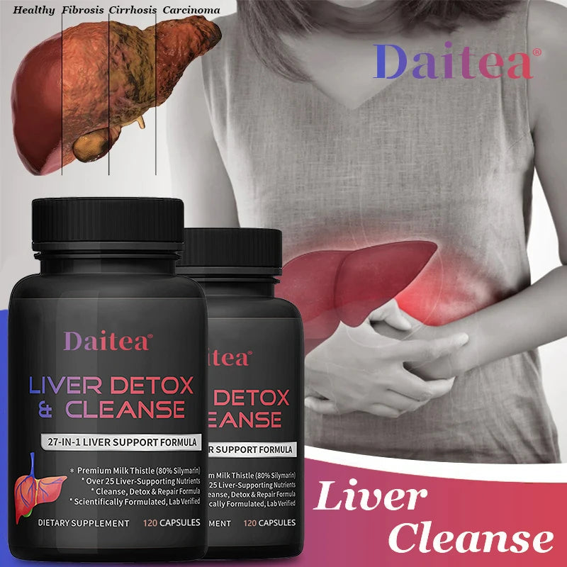 Liver Cleanse Detox Health Supplement With Milk Thistle Supports Healthy Liver Function Men & Women 30/60/120 Capsules Healthy supplements