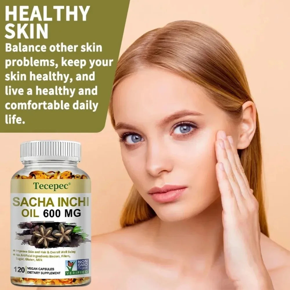 Sacha Inchi Oil Supplement - Promotes Brain and Joint Health, Helps Lower Cholesterol, Antioxidants, support Immune System Healthy supplements